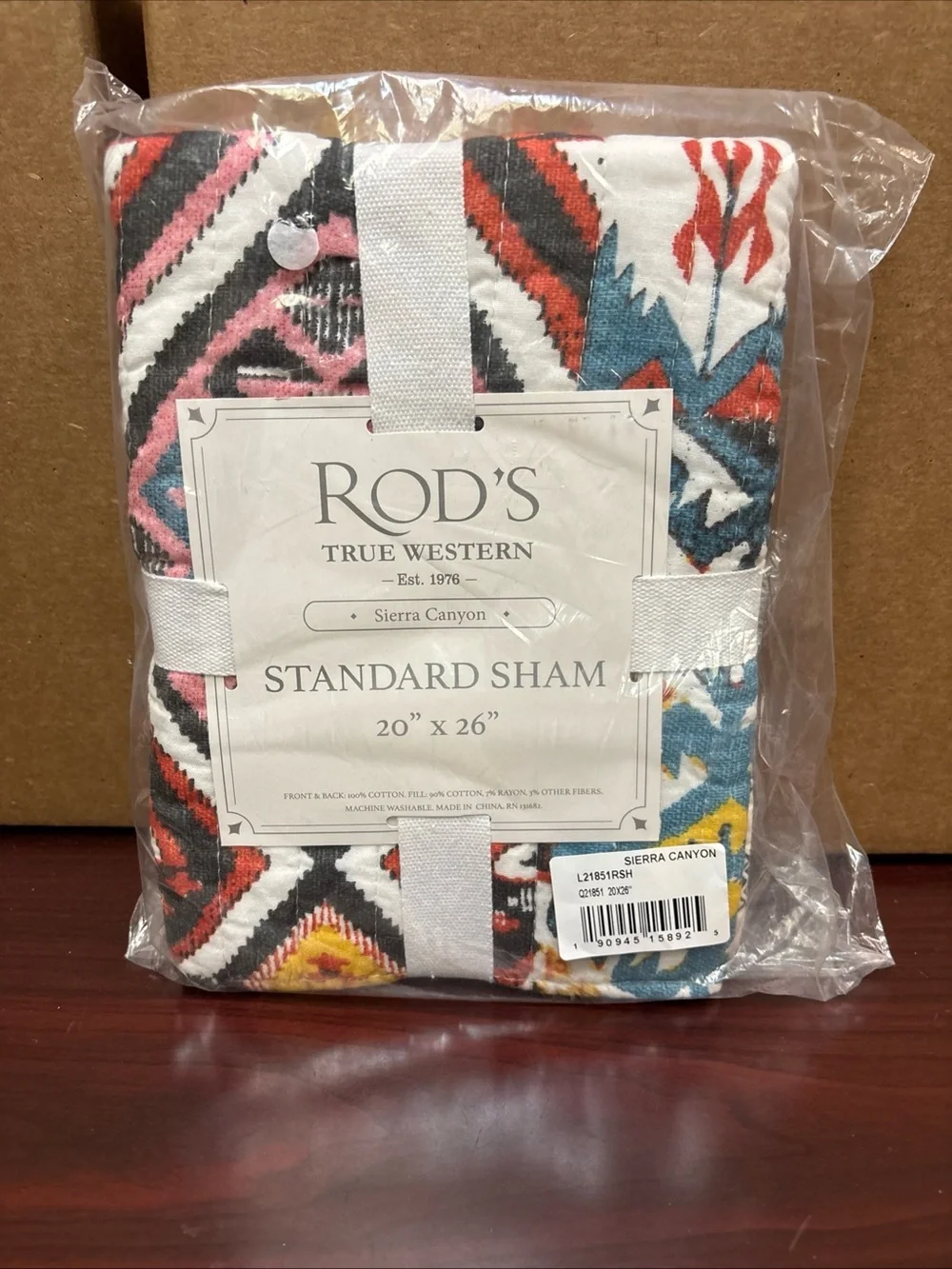 Rod's True Western Sierra Canyon Standard Sham 20” X 26” Southwest Patchwork